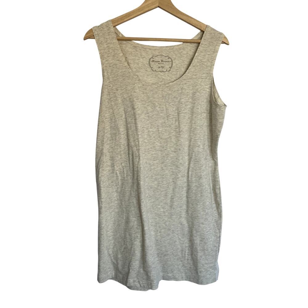 Peruvian connection pima cotton sandy tan sleeveless minidress women's size L